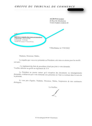 Exemple d'un courrier contenant la zone à saisir pour la paiement de votre lettre de réclamation